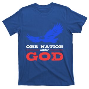 American Flag Patriot One Nation Under God Christian Verses Meaningful Gift T-Shirt