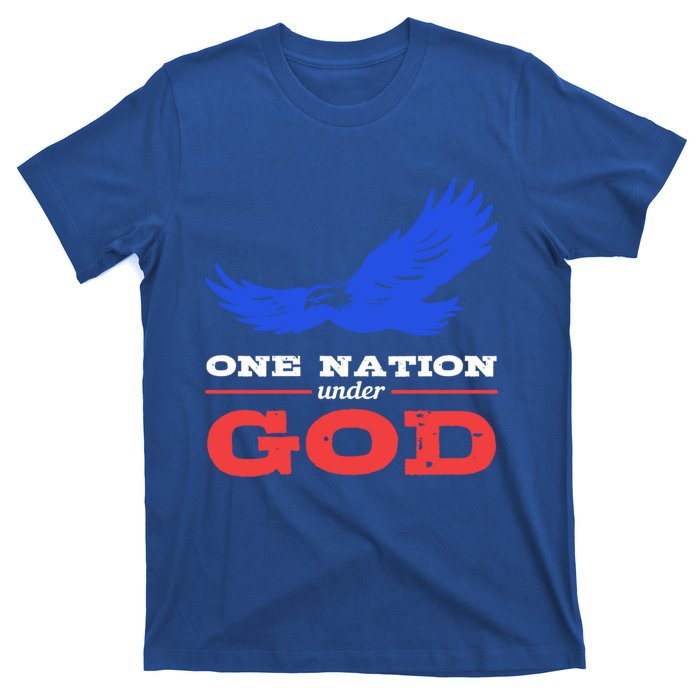 American Flag Patriot One Nation Under God Christian Verses Meaningful Gift T-Shirt