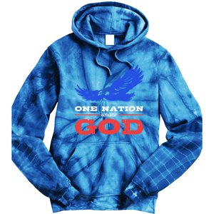 American Flag Patriot One Nation Under God Christian Verses Meaningful Gift Tie Dye Hoodie