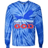 American Flag Patriot One Nation Under God Christian Verses Meaningful Gift Tie-Dye Long Sleeve Shirt