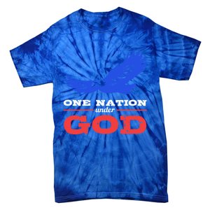 American Flag Patriot One Nation Under God Christian Verses Meaningful Gift Tie-Dye T-Shirt