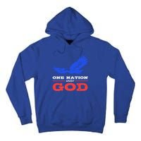 American Flag Patriot One Nation Under God Christian Verses Meaningful Gift Tall Hoodie