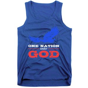 American Flag Patriot One Nation Under God Christian Verses Meaningful Gift Tank Top