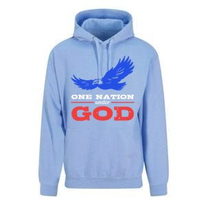 American Flag Patriot One Nation Under God Christian Verses Meaningful Gift Unisex Surf Hoodie