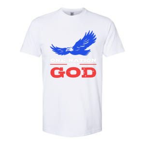 American Flag Patriot One Nation Under God Christian Verses Meaningful Gift Softstyle CVC T-Shirt