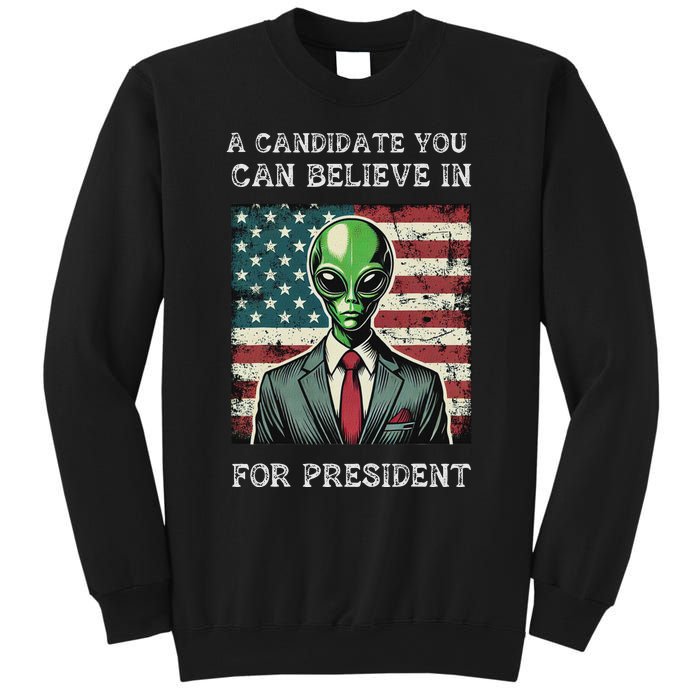 Aliens For President 2024 Election Ufo Funny Sweatshirt