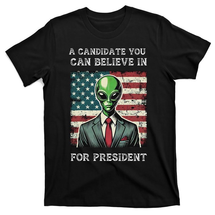 Aliens For President 2024 Election Ufo Funny T-Shirt