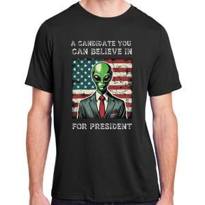 Aliens For President 2024 Election Ufo Funny Adult ChromaSoft Performance T-Shirt