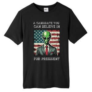 Aliens For President 2024 Election Ufo Funny Tall Fusion ChromaSoft Performance T-Shirt