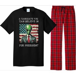 Aliens For President 2024 Election Ufo Funny Pajama Set