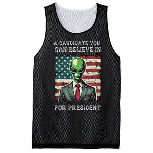 Aliens For President 2024 Election Ufo Funny Mesh Reversible Basketball Jersey Tank