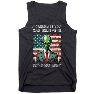 Aliens For President 2024 Election Ufo Funny Tank Top