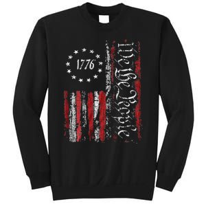 American Flag Patriotic 1776 We The People USA Print Sweatshirt