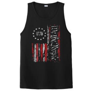 American Flag Patriotic 1776 We The People USA Print PosiCharge Competitor Tank