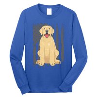 American Flag Patriotic Labrador Dog Lover Gift Long Sleeve Shirt