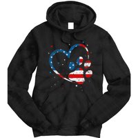 American Flag Patriotic Dog & Cat Paw Print 4th Of July Tie Dye Hoodie