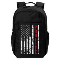 American Flag Pro Life Daily Commute Backpack