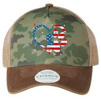 American Flag Patriotic Dog & Cat Paw Print 4th Of July Legacy Tie Dye Trucker Hat