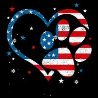 American Flag Patriotic Dog & Cat Paw Print 4th Of July Impact Tech Backpack