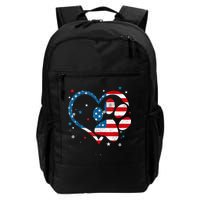 American Flag Patriotic Dog & Cat Paw Print 4th Of July Backpack