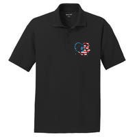 American Flag Patriotic Dog & Cat Paw Print 4th Of July PosiCharge RacerMesh Polo