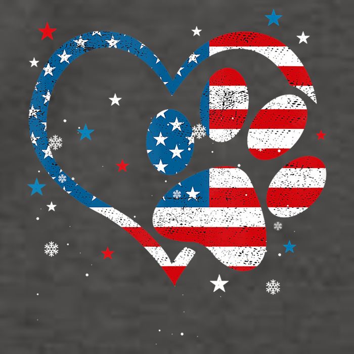 American Flag Patriotic Dog & Cat Paw Print 4th Of July Vector Backpack
