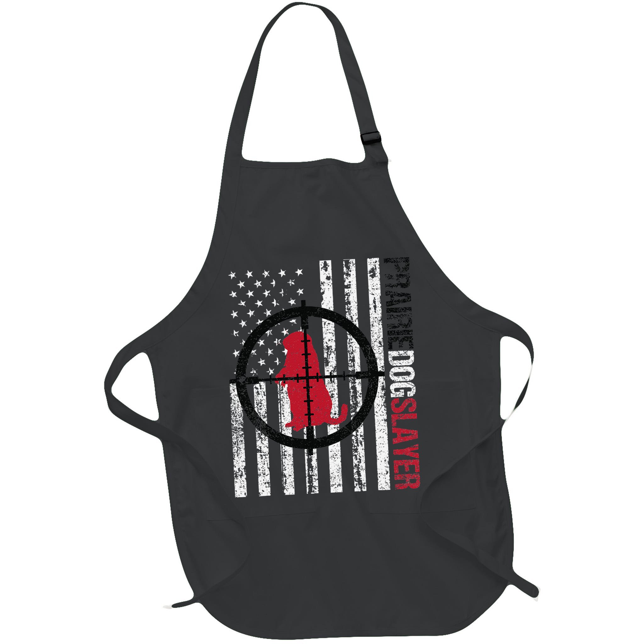 American Flag Prairie Dog Hunting Prairie Dog Slayer Apron