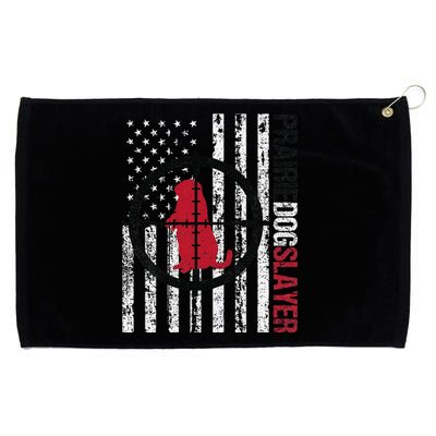 American Flag Prairie Dog Hunting Prairie Dog Slayer Grommeted Golf Towel