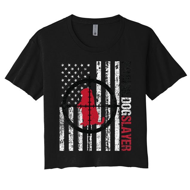 American Flag Prairie Dog Hunting Prairie Dog Slayer Crop Top