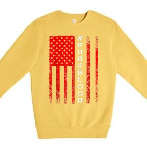 American Flag #PUREBLOOD I Am Pure Blood NonGmo Premium Crewneck Sweatshirt