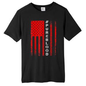 American Flag #PUREBLOOD I Am Pure Blood NonGmo Tall Fusion ChromaSoft Performance T-Shirt