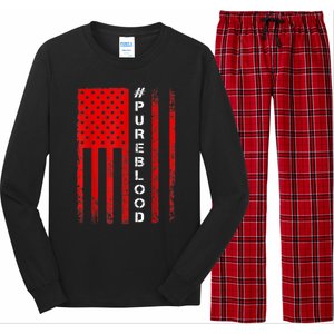 American Flag #PUREBLOOD I Am Pure Blood NonGmo Long Sleeve Pajama Set