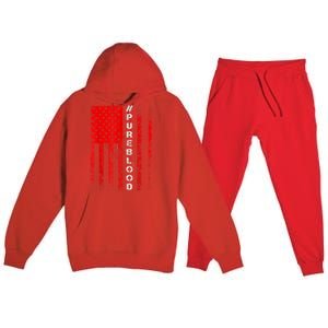 American Flag #PUREBLOOD I Am Pure Blood NonGmo Premium Hooded Sweatsuit Set