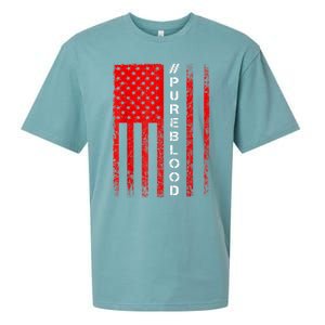 American Flag #PUREBLOOD I Am Pure Blood NonGmo Sueded Cloud Jersey T-Shirt