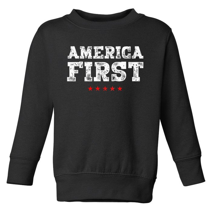 America First Protrump Toddler Sweatshirt