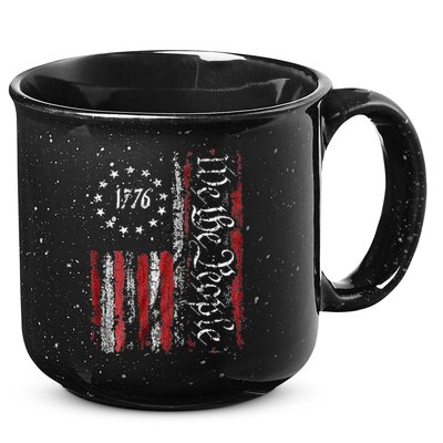 American Flag Patriotic 1776 We The People USA 15oz Campfire Ceramic Mug
