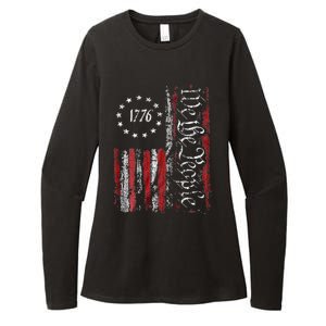 American Flag Patriotic 1776 We The People USA Womens CVC Long Sleeve Shirt