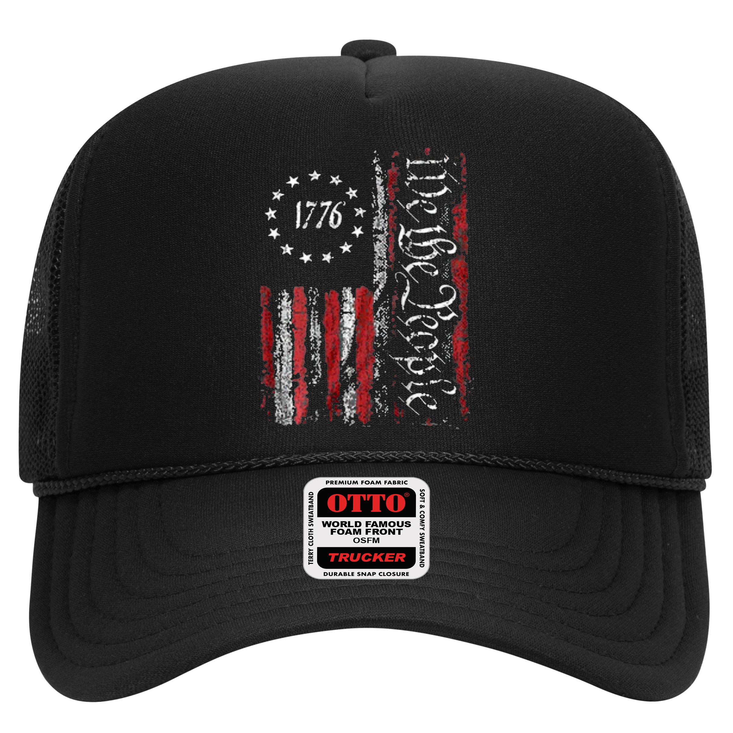 American Flag Patriotic 1776 We The People USA Trucker Hat