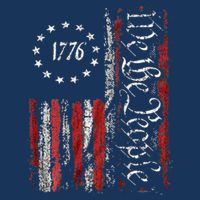 American Flag Patriotic 1776 We The People USA Cooling Performance Crew T-Shirt