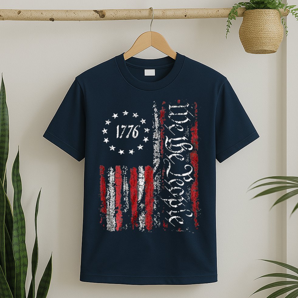 American Flag Patriotic 1776 We The People USA T-Shirt