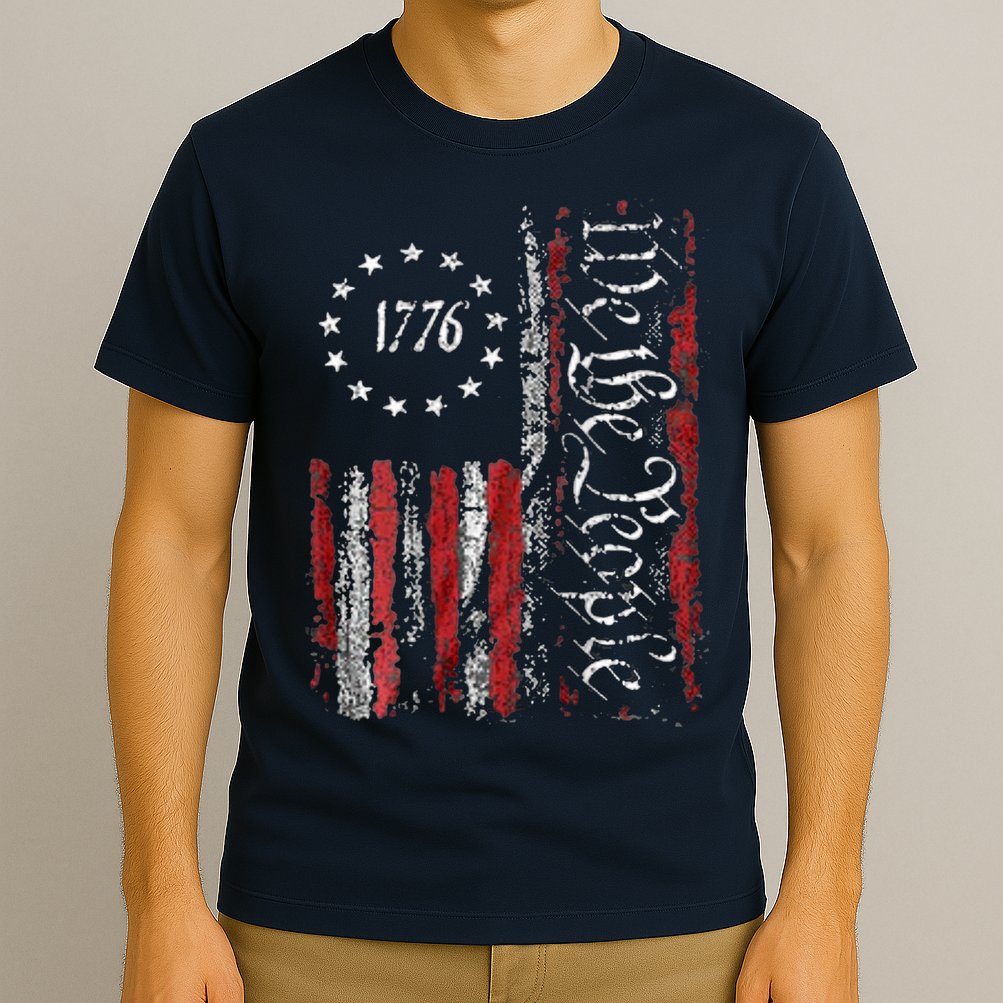 American Flag Patriotic 1776 We The People USA T-Shirt