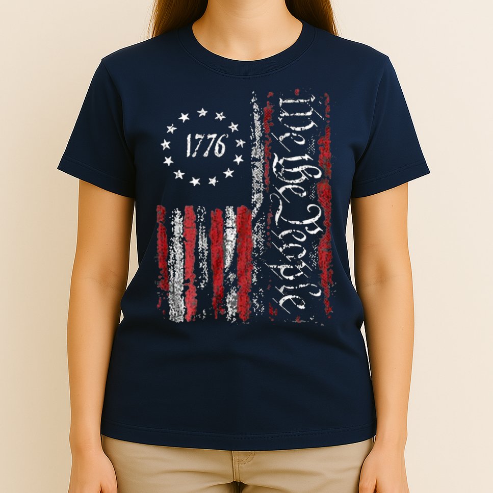 American Flag Patriotic 1776 We The People USA T-Shirt