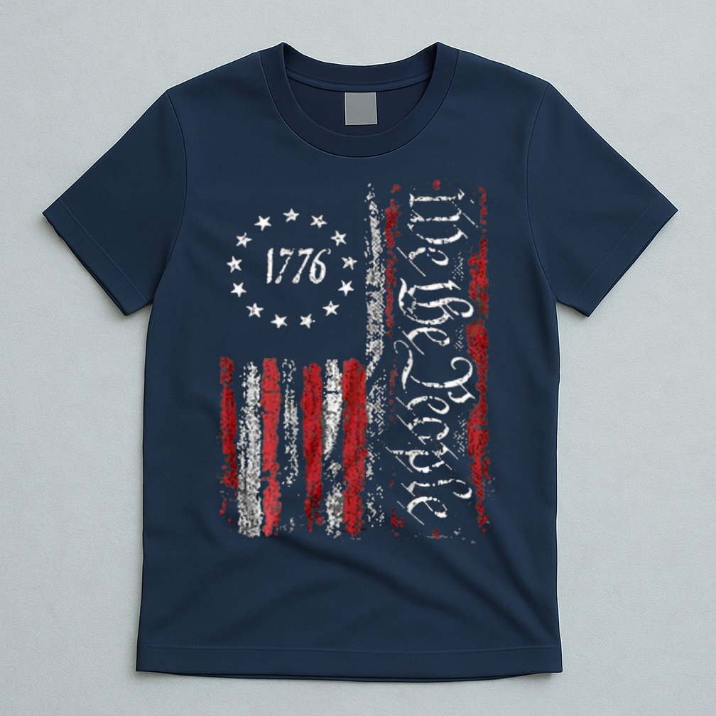 American Flag Patriotic 1776 We The People USA T-Shirt