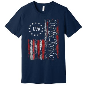 American Flag Patriotic 1776 We The People USA Premium T-Shirt