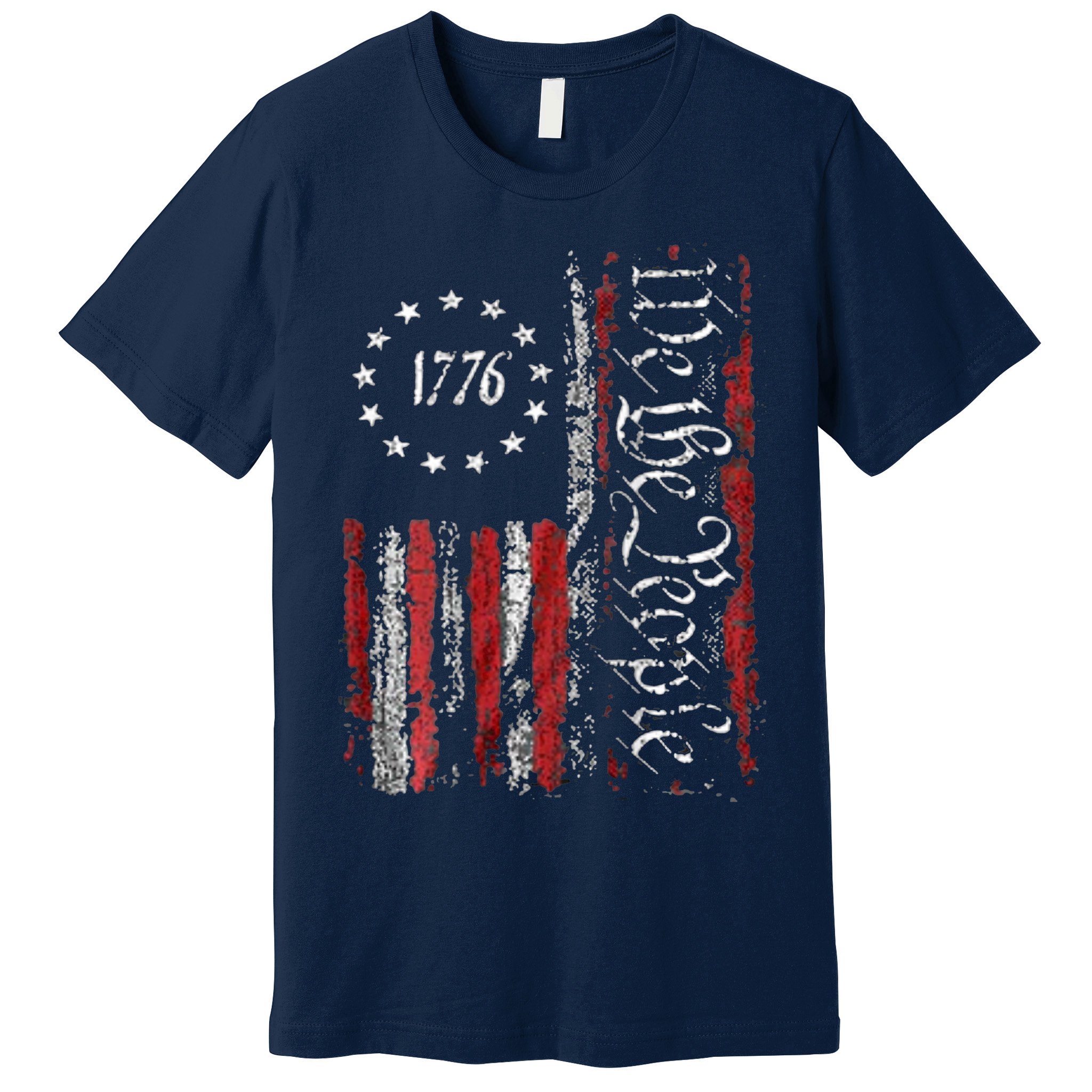American Flag Patriotic 1776 We The People USA Premium T-Shirt