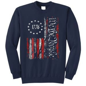 American Flag Patriotic 1776 We The People USA Tall Sweatshirt