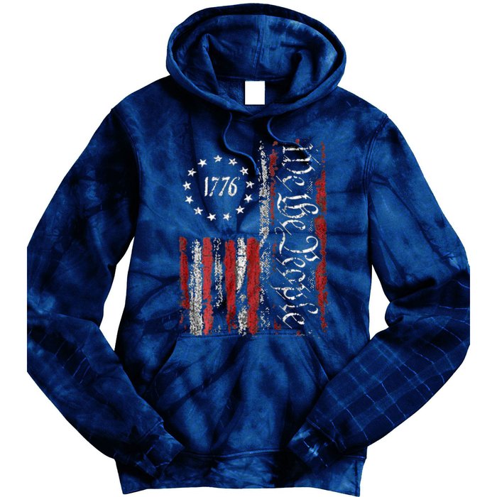 American Flag Patriotic 1776 We The People USA Tie Dye Hoodie