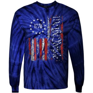 American Flag Patriotic 1776 We The People USA Tie-Dye Long Sleeve Shirt