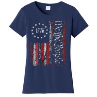 American Flag Patriotic 1776 We The People USA Women's T-Shirt