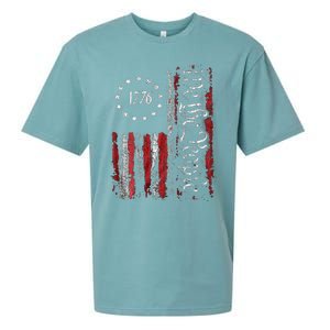 American Flag Patriotic 1776 We The People USA Sueded Cloud Jersey T-Shirt